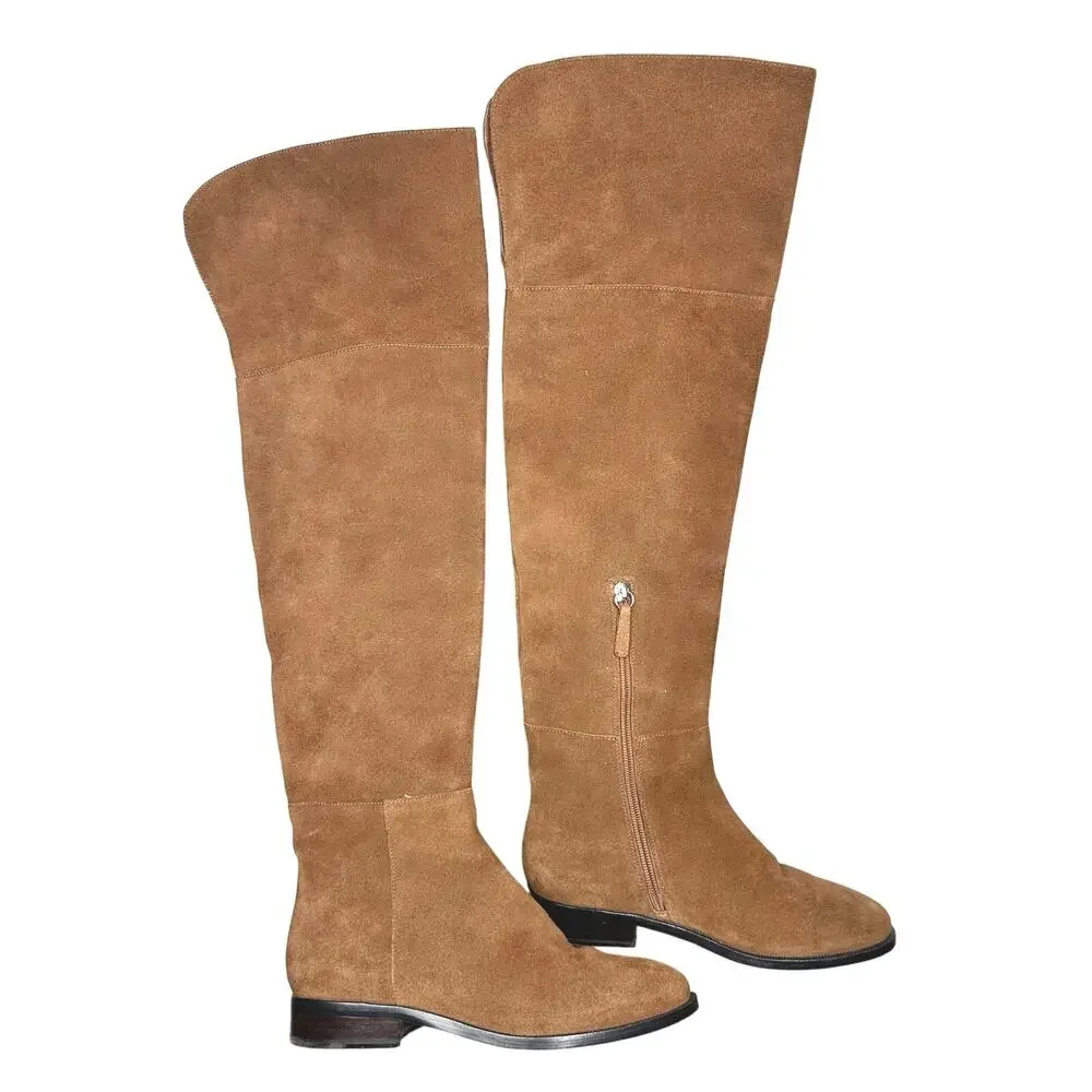 J. Crew | Women | Rich Walnut Over The Knee Suede Leather Riding Boots | Size 5